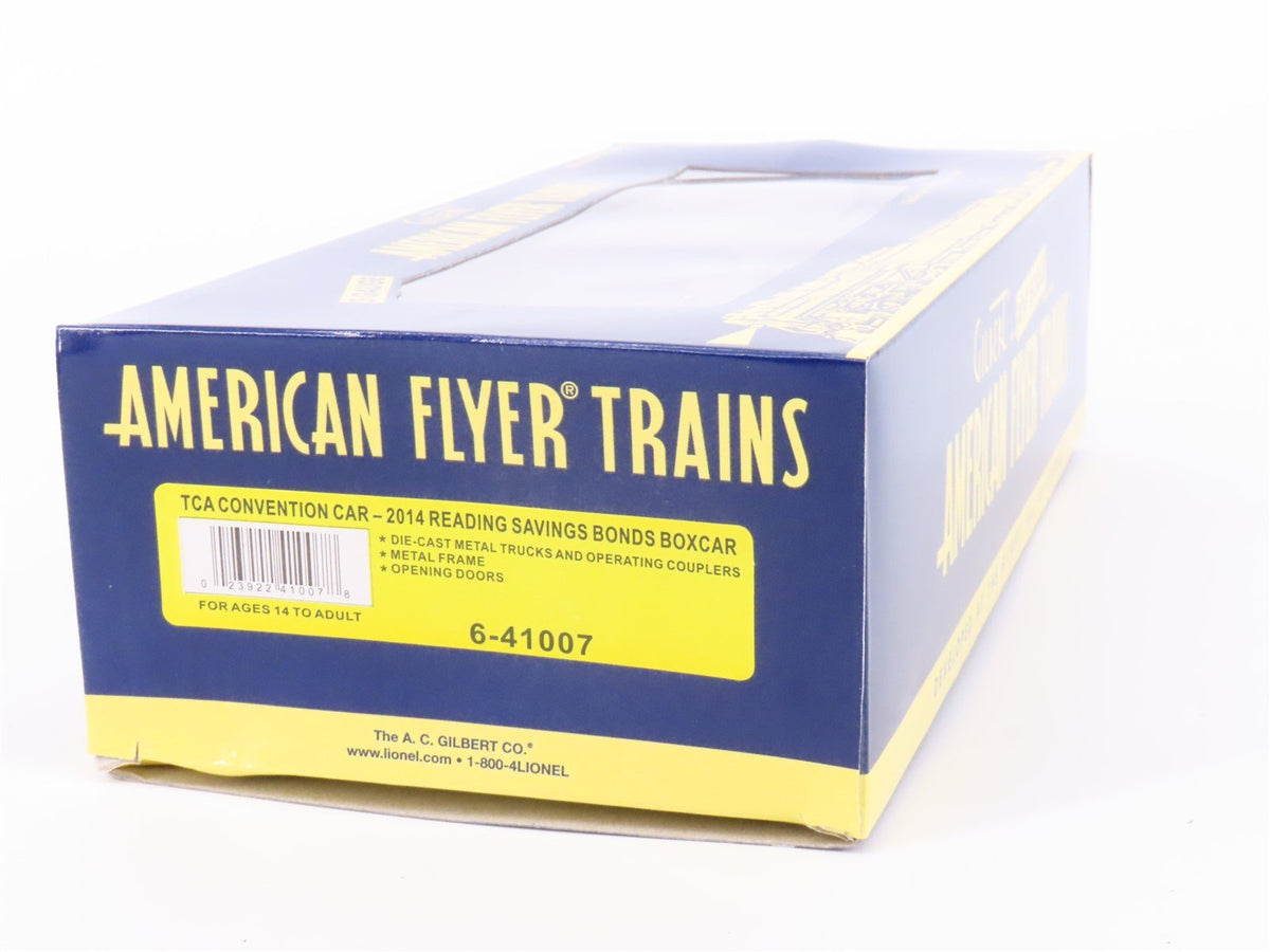 S American Flyer 6-41007 TCA 2014 RDG Reading &quot;Share in Freedom&quot; Box Car #102014