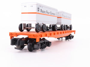 S American Flyer 6-48533 PFE Pacific Fruit Express Flatcar #48533 w/ Trailers