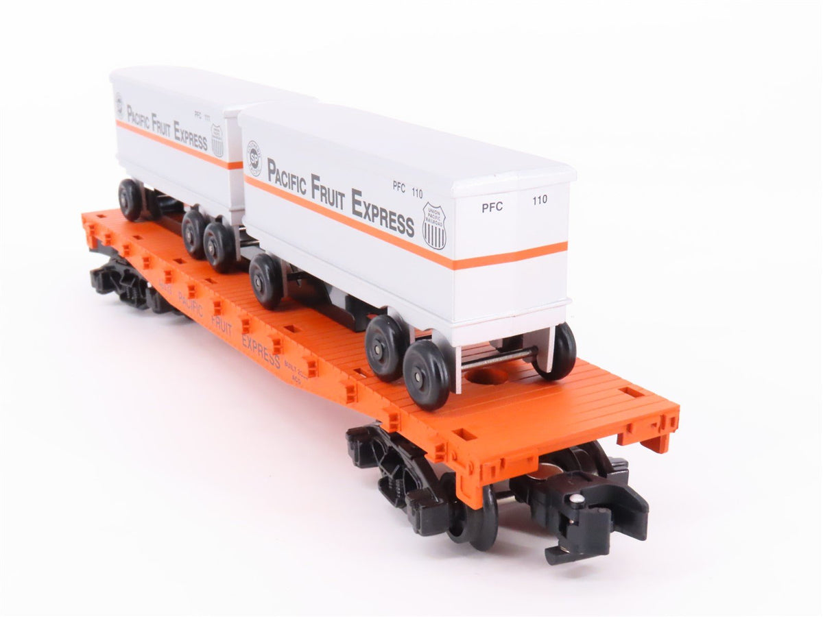 S American Flyer 6-48533 PFE Pacific Fruit Express Flatcar #48533 w/ Trailers