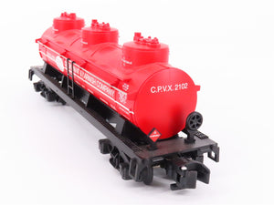 S Scale American Flyer 6-48228 CPVX NASG 2002 Cook Paint 3 Dome Tankcar #2102