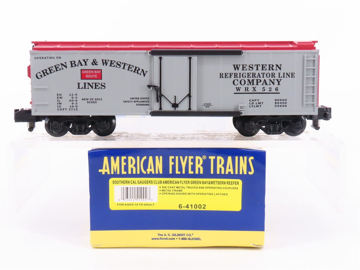 S Scale American Flyer 6-41002 SCSGC WRX Green Bay &amp; Western Reefer #526