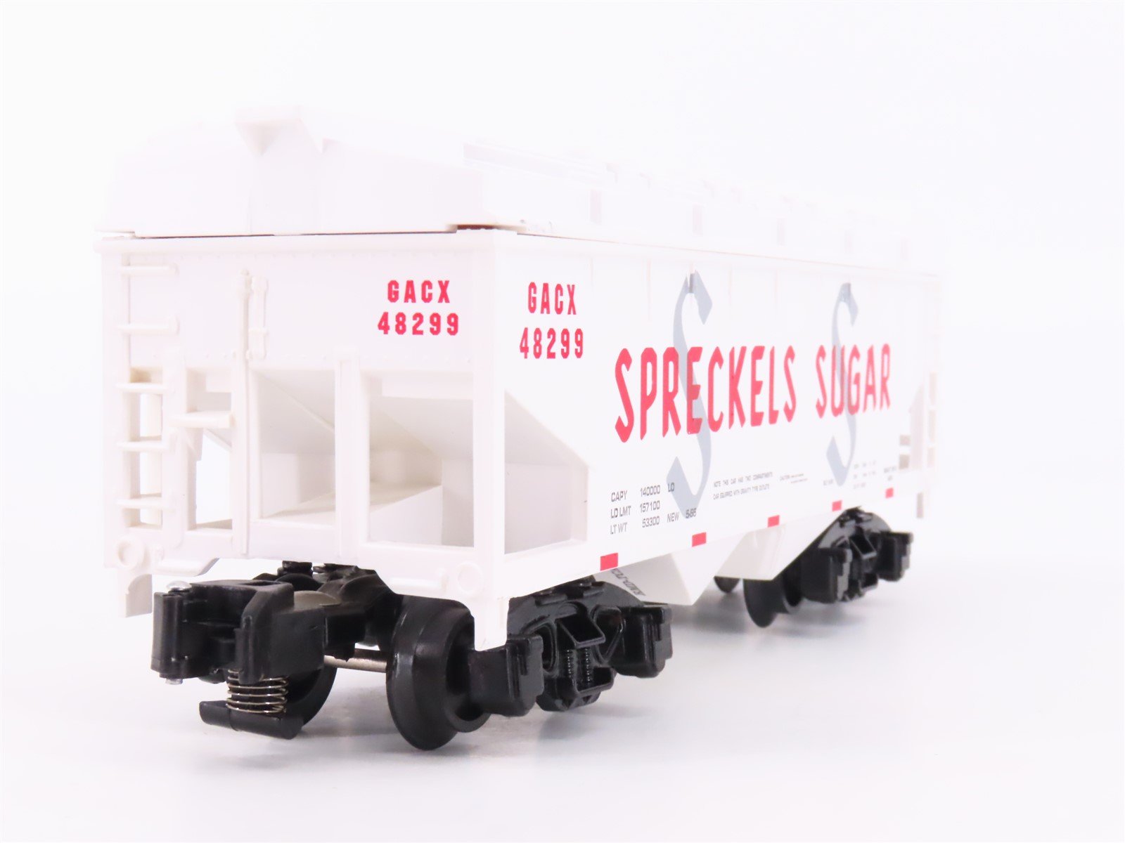 S Scale American Flyer 6-48299 TCA 2013 GACX Spreckels Sugar 2-Bay Hopper #48299
