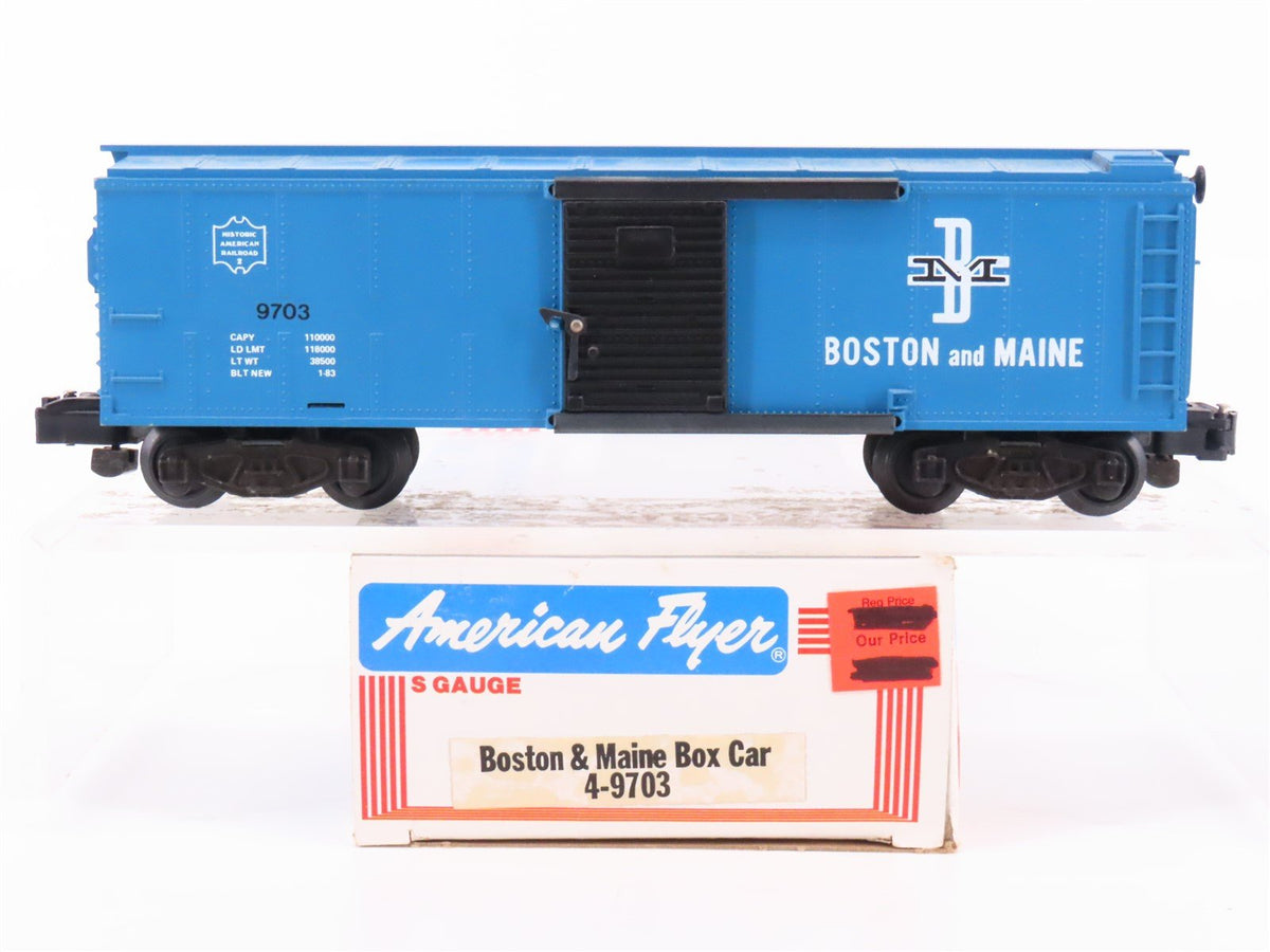 S Scale American Flyer 4-9703 B&amp;M Boston &amp; Maine Boxcar #9703