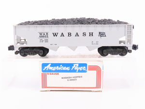 S Scale American Flyer 6-48603 WAB Wabash 3-Bay Open Hopper Car #48603