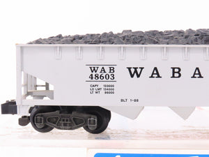 S Scale American Flyer 6-48603 WAB Wabash 3-Bay Open Hopper Car #48603