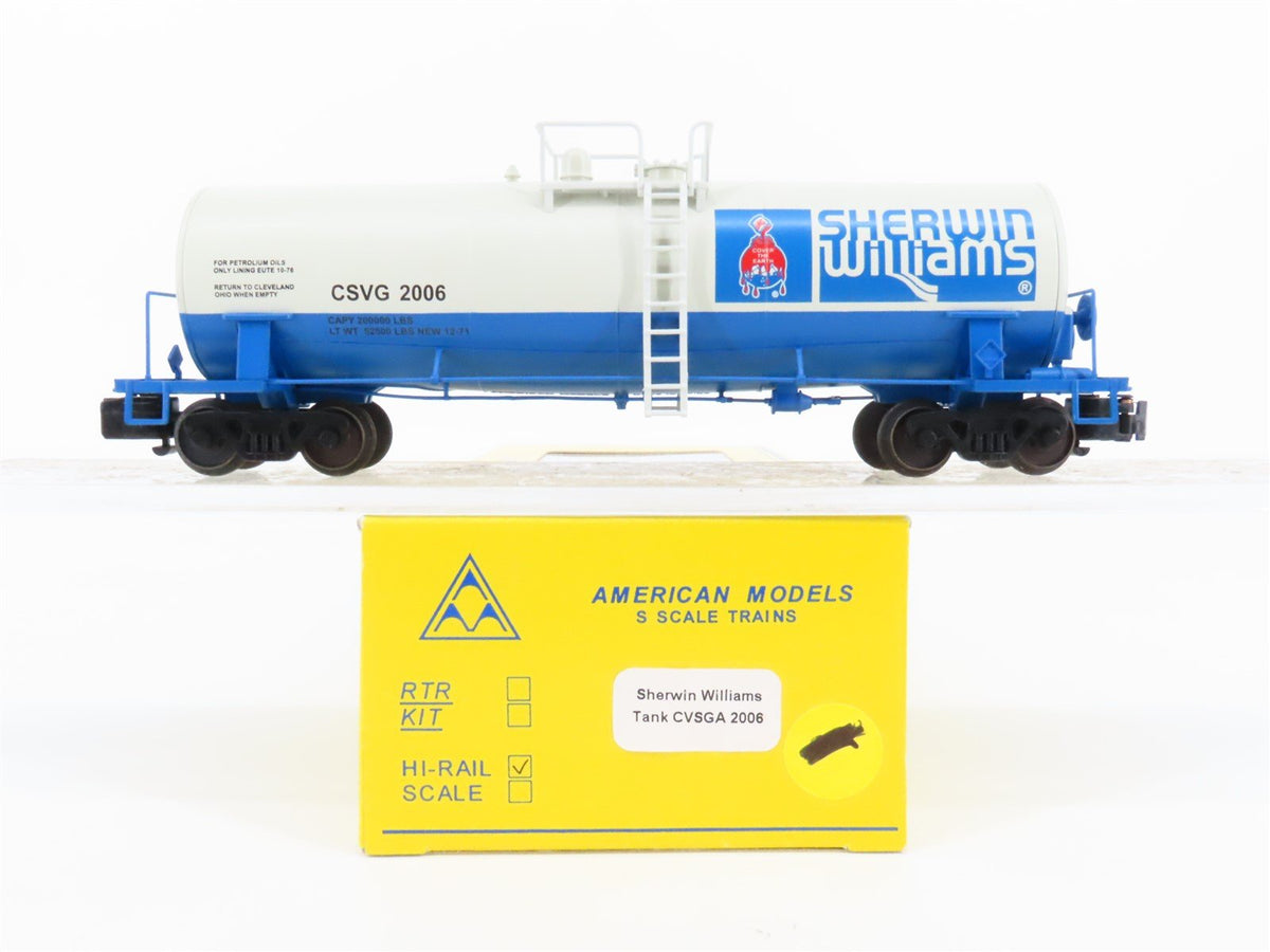 S Scale American Models CSVG Sherwin Williams Tank Car #2006