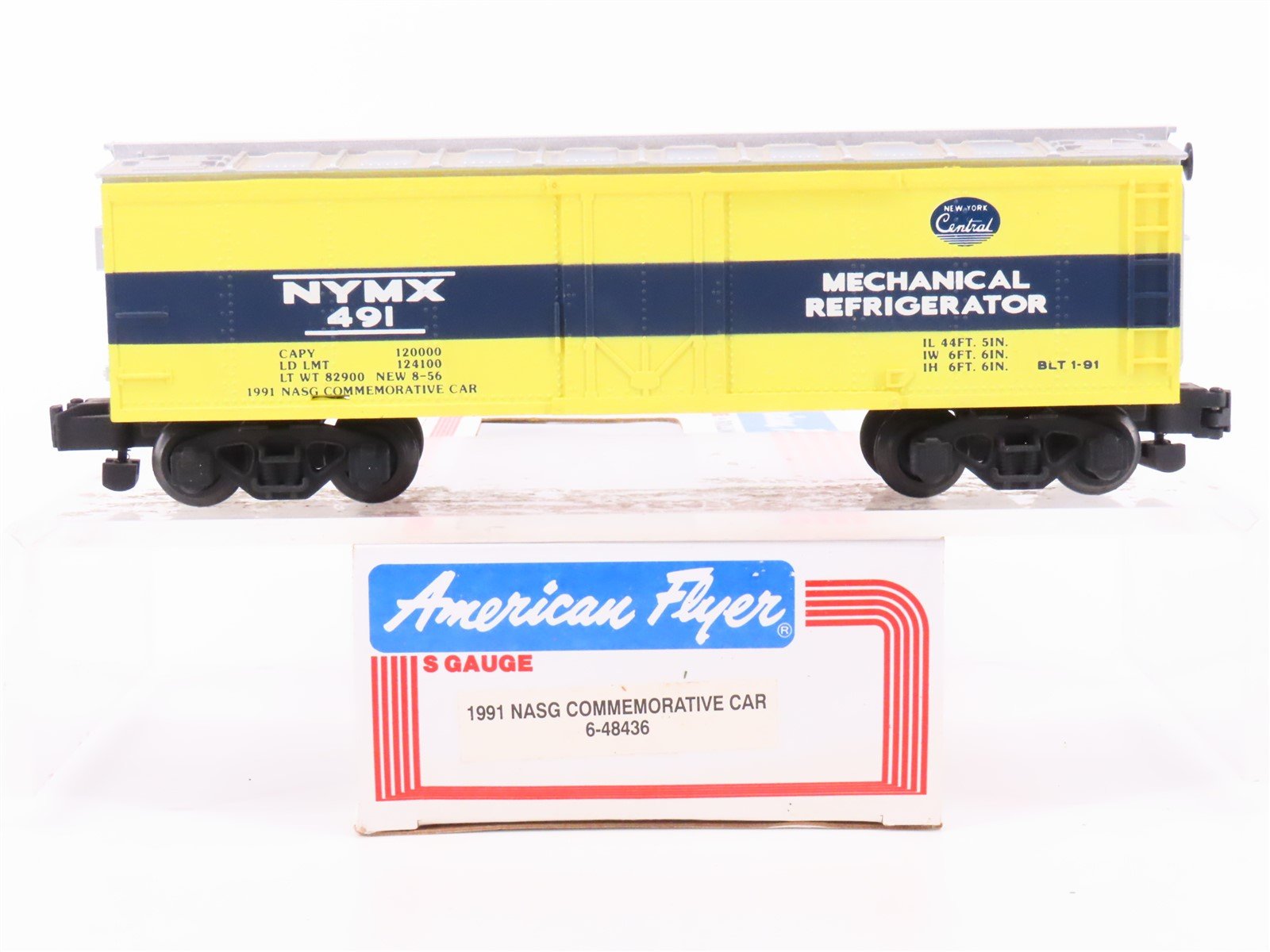 S American Flyer 6-48436 NYMX 1991 NASG Commemorative Mechanical Reefer #491