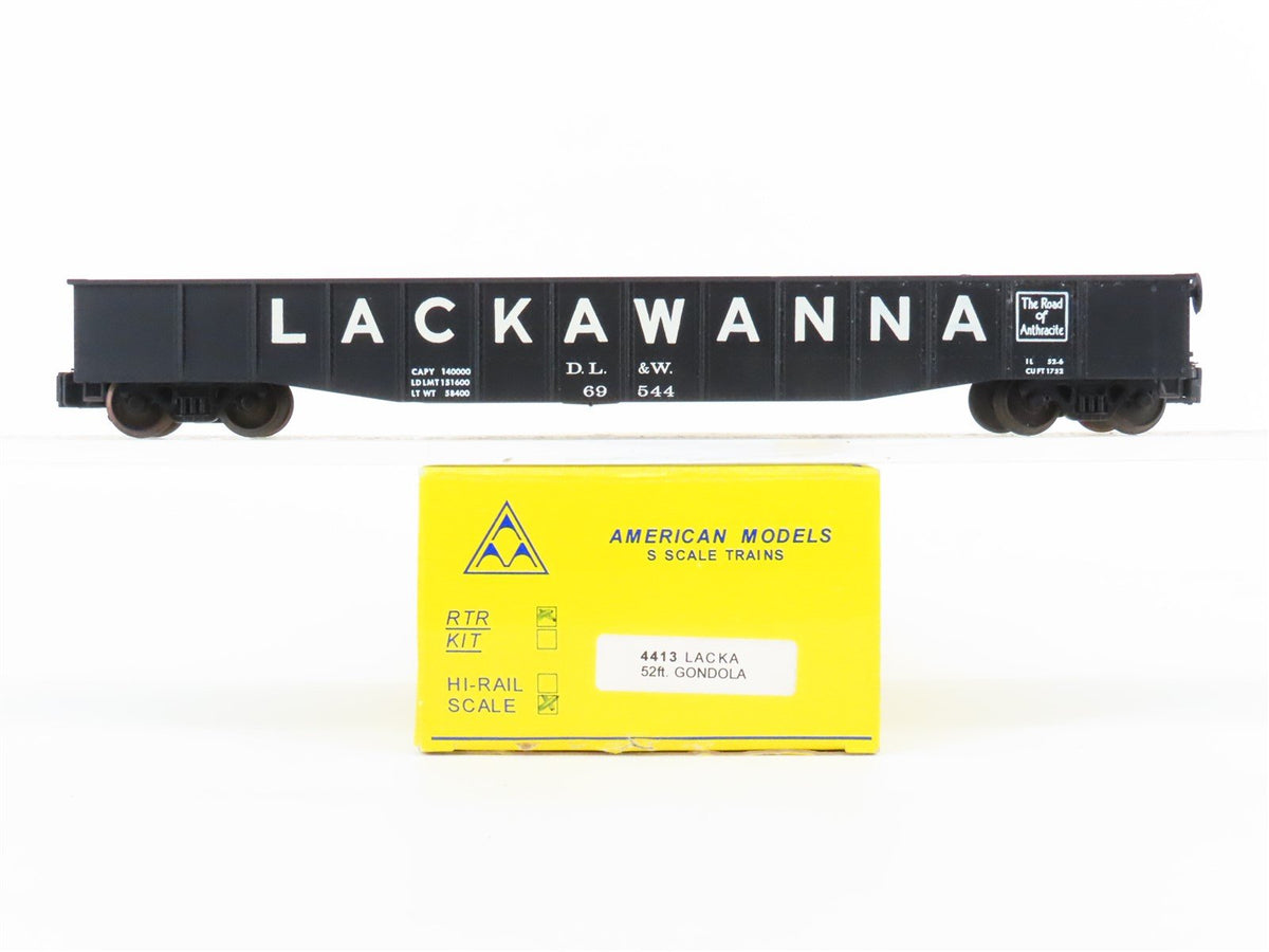 S Scale American Models 4413 DL&amp;W Lackawanna Railroad 52&#39; Gondola #69544