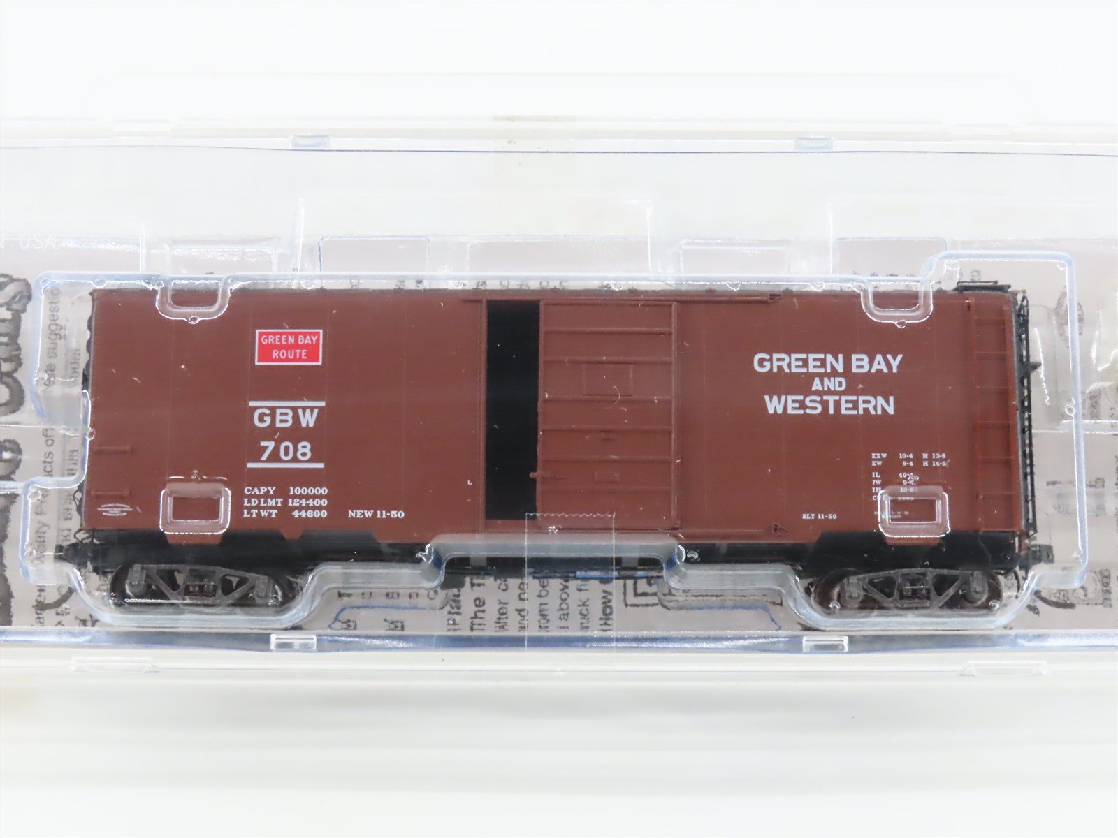 HO Scale Kadee 4066 GBW Green Bay Route 40' PS-1 Boxcar #708 Sealed