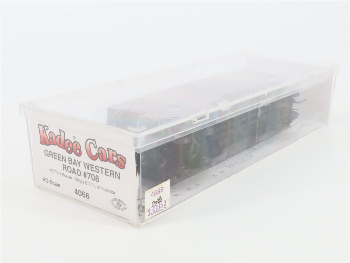 HO Scale Kadee 4066 GBW Green Bay Route 40&#39; PS-1 Boxcar #708 Sealed