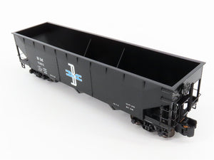 S Scale American Models 3353 BM Boston & Maine Railroad 3-Bay Open Hopper #7301