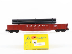 S Scale American Models 4404 PRR Pennsylvania 52' Gondola #380645 w/ Load