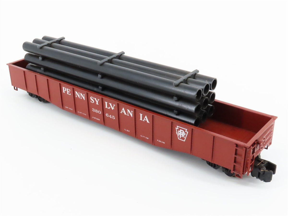 S Scale American Models 4404 PRR Pennsylvania 52&#39; Gondola #380645 w/ Load