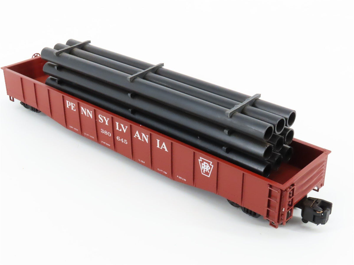 S Scale American Models 4404 PRR Pennsylvania 52&#39; Gondola #380645 w/ Load