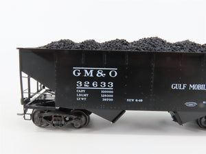 HO Scale Kadee 7510 GM&O Gulf Mobile & Ohio 50-Ton 2-Bay Hopper #32633 w/ Load