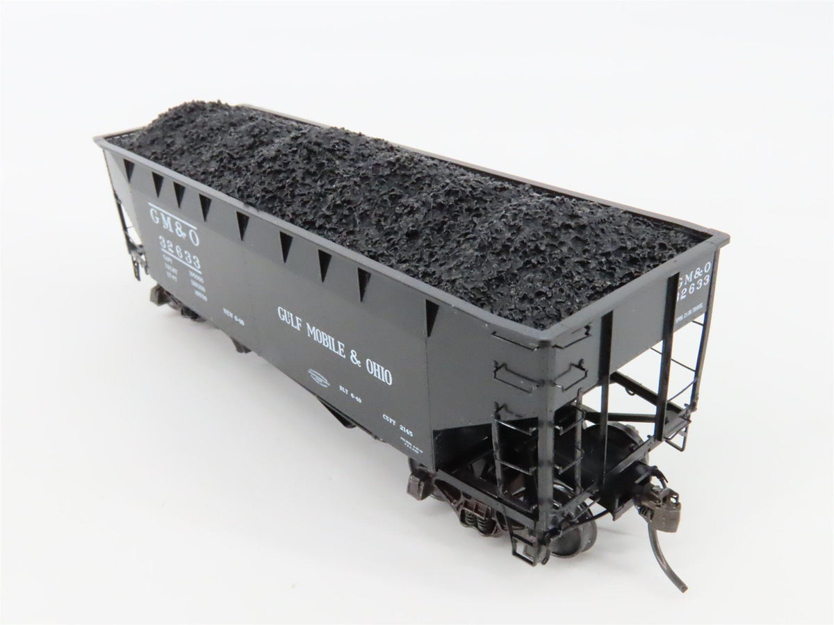 HO Scale Kadee 7510 GM&amp;O Gulf Mobile &amp; Ohio 50-Ton 2-Bay Hopper #32633 w/ Load