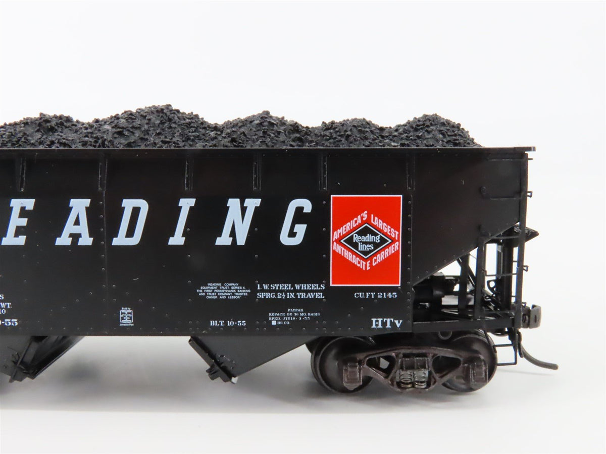 HO Scale Kadee 7010 RDG Reading 50-Ton 2-Bay Hopper Car #86008 w/ Load