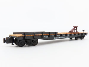 S Scale American Models 2011 B&O Baltimore & Ohio Railroad 46' Flat Car #78373