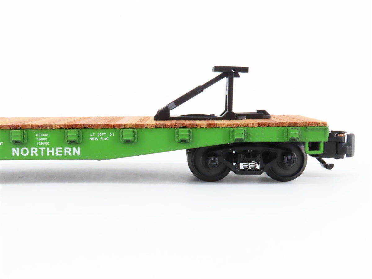 S Scale American Models 6003 BN Burlington Northern 46&#39; Flat Car #605863