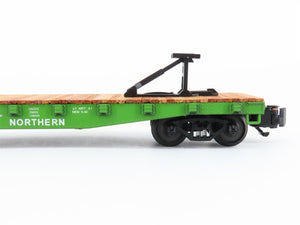 S Scale American Models 6003 BN Burlington Northern 46' Flat Car #605863