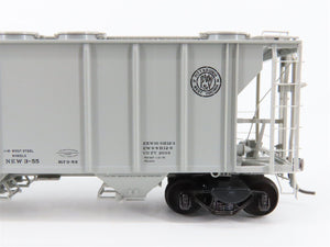 HO Scale Kadee 8632 P&WV Railway Covered 2-Bay Hopper Car #1955