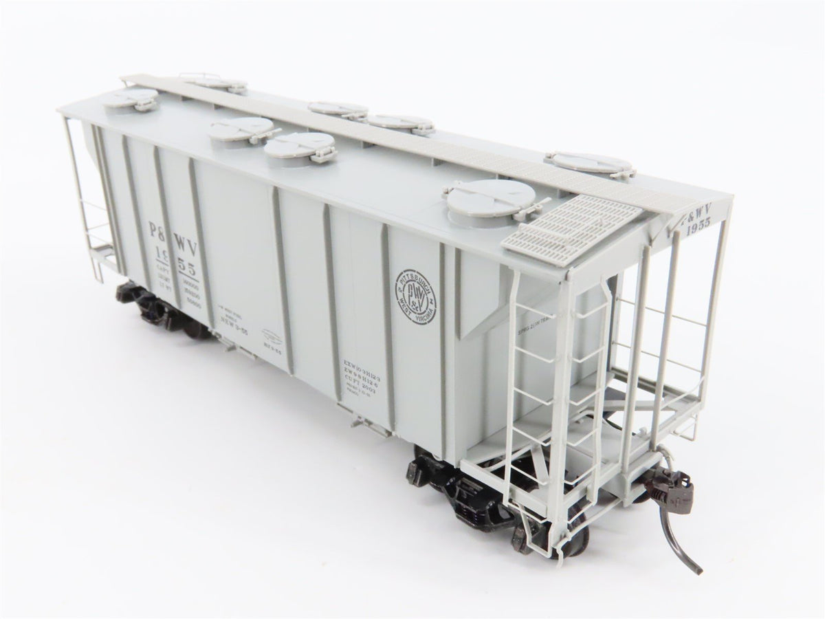 HO Scale Kadee 8632 P&amp;WV Railway Covered 2-Bay Hopper Car #1955