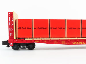 S Scale S-Helper Service Showcase Line 00166 WAB Wabash Flat Car #181 w/ Load