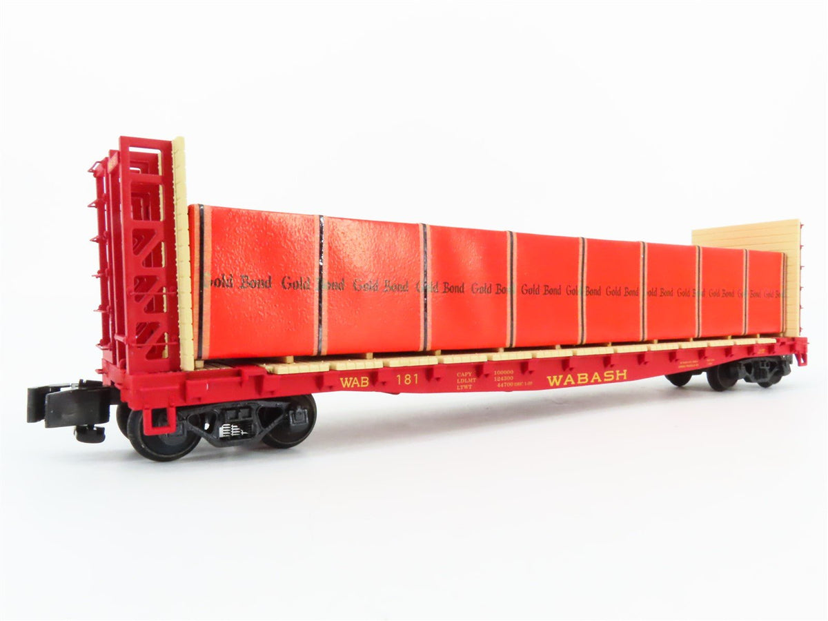 S Scale S-Helper Service Showcase Line 00166 WAB Wabash Flat Car #181 w/ Load