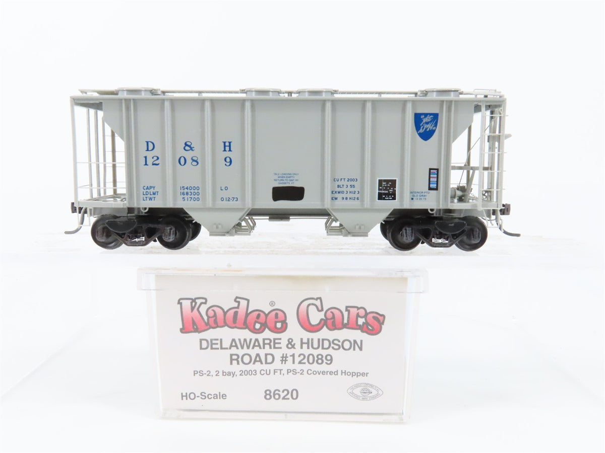 HO Scale Kadee 8620 D&amp;H Delaware &amp; Hudson Covered 2-Bay Hopper Car #12089