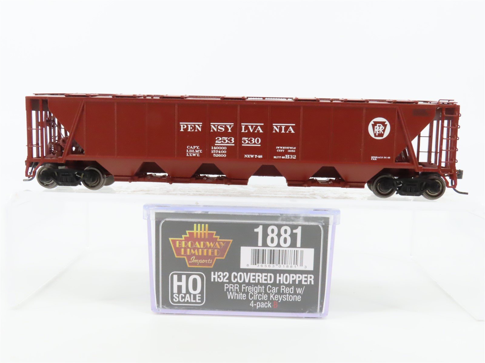 HO Broadway Limited BLI 1881 PRR Pennsylvania H32 5-Bay Covered Hopper #253530