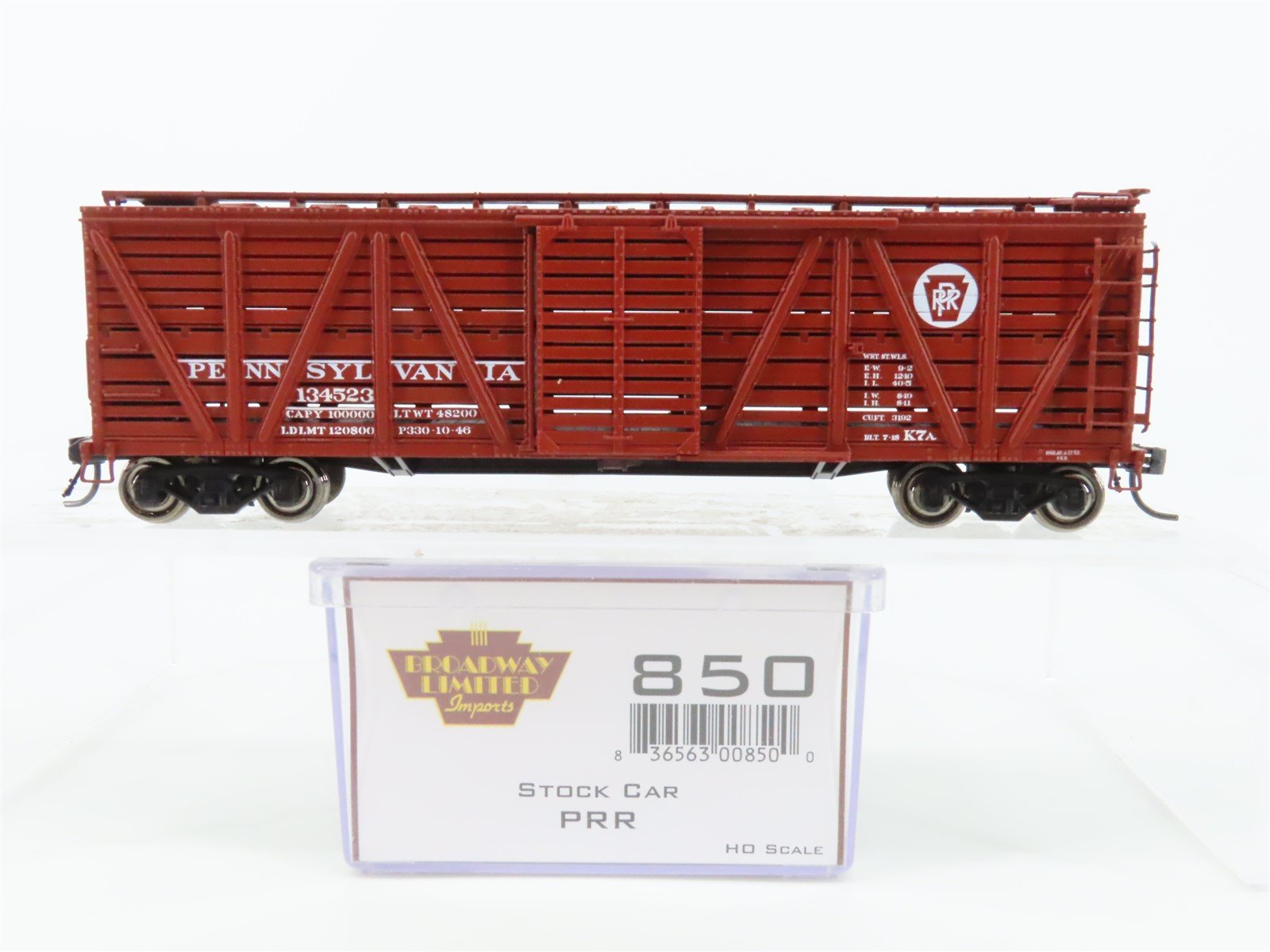 HO Scale Broadway Limited BLI 850 PRR Pennsylvania Stock Car #134523