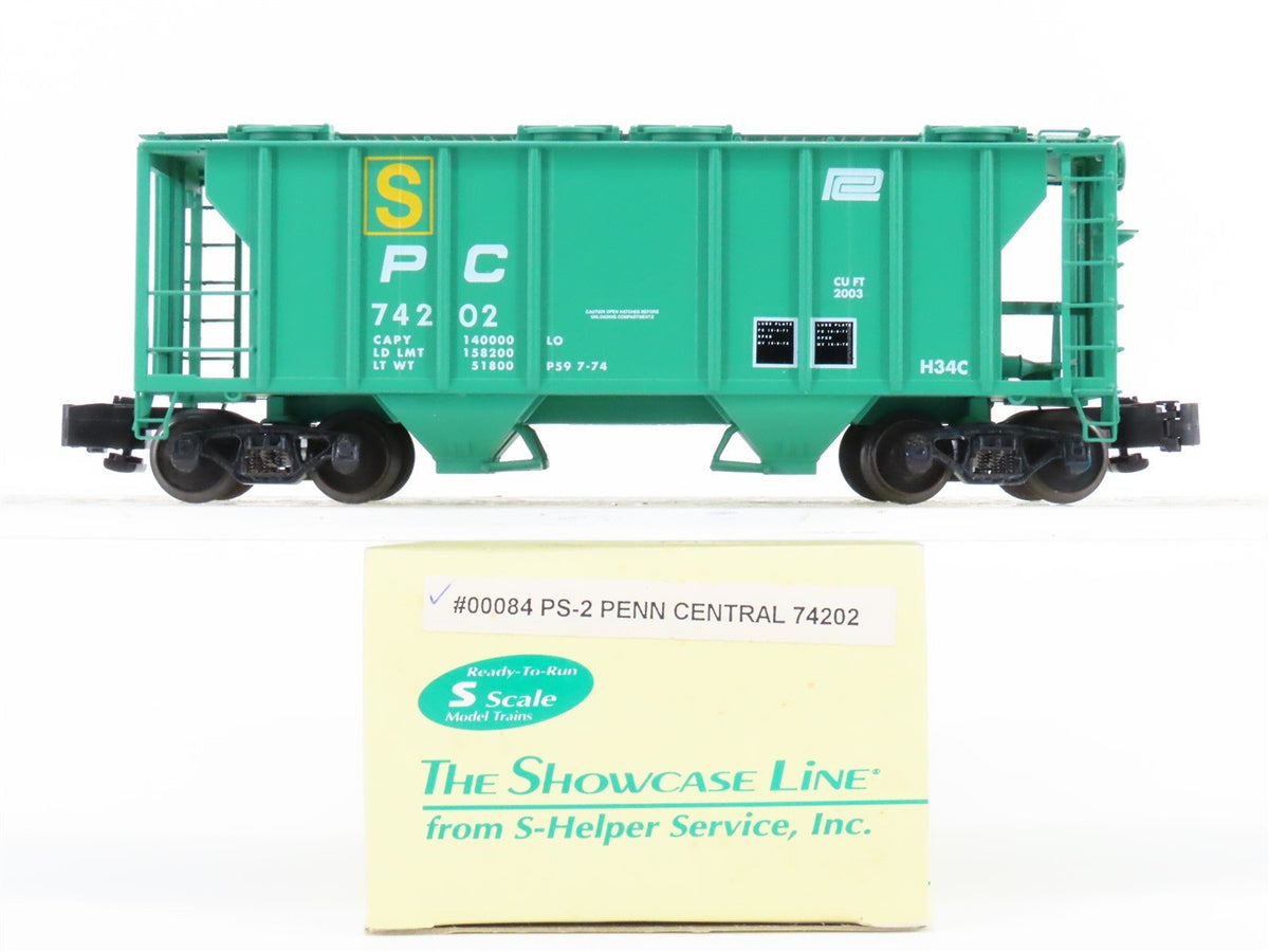 S Scale S-Helper Service Showcase Line 00084 PC Penn Central 2-Bay Hopper #74202