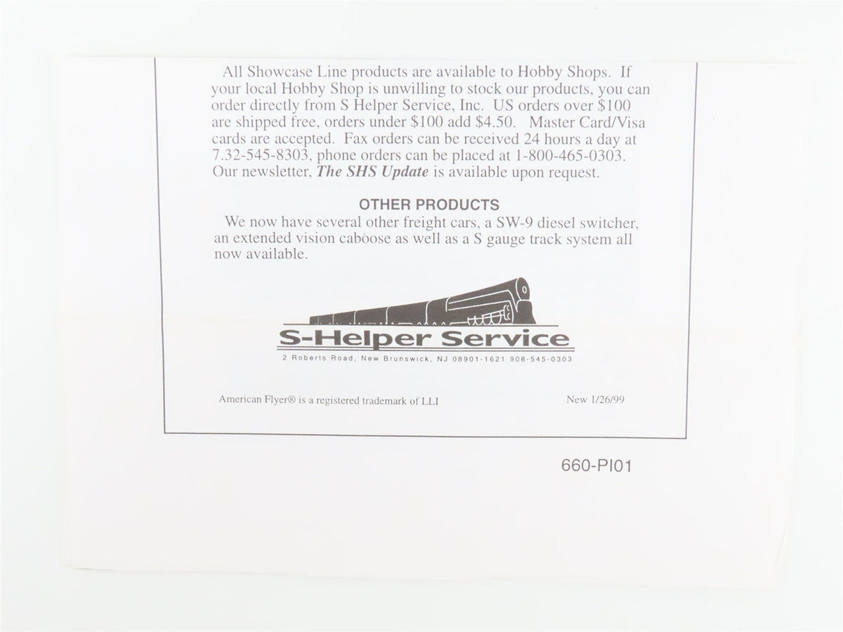 S Scale S-Helper Service Showcase Line 00279 EL Railroad 2-Bay Hopper #21801