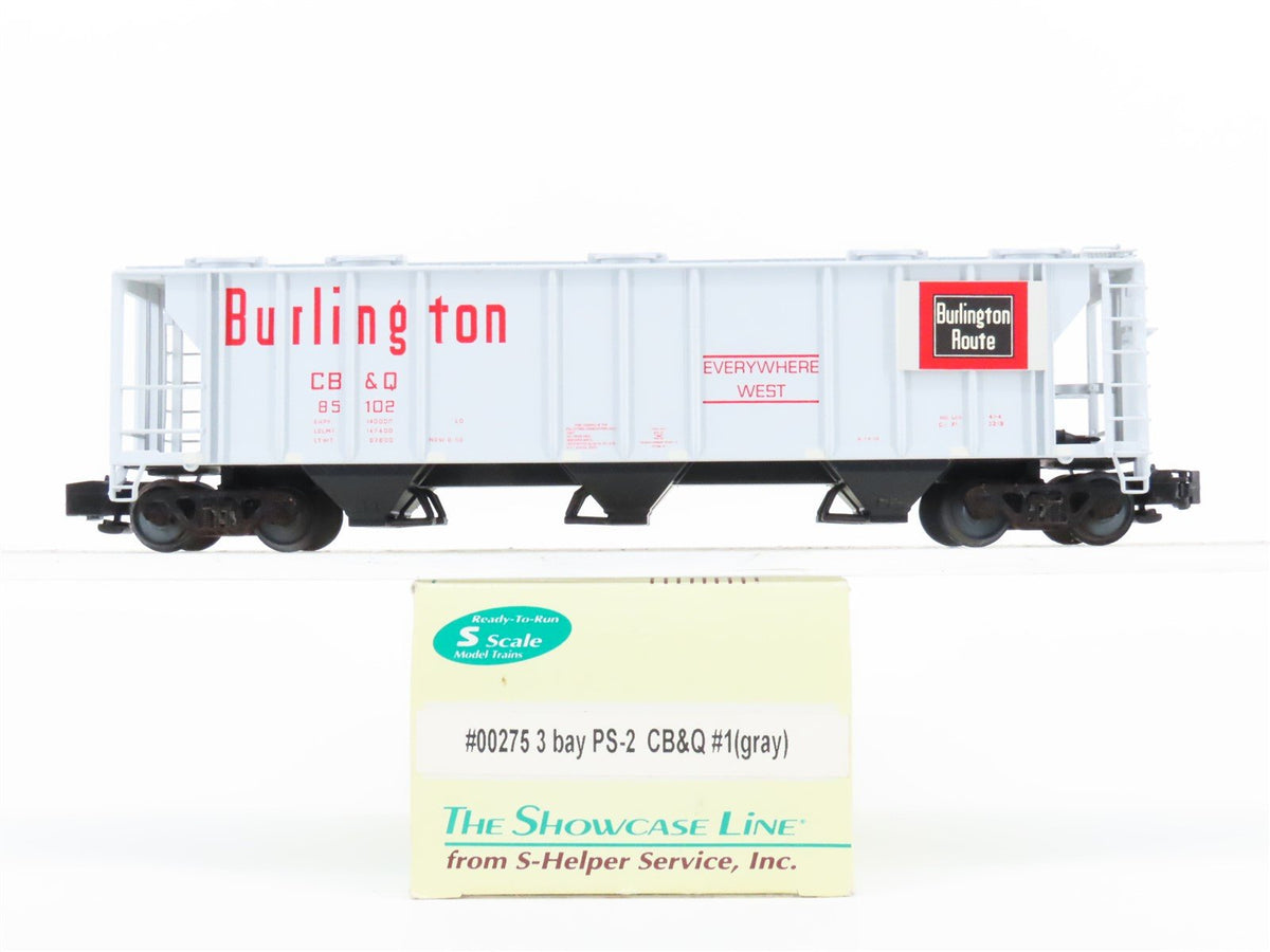 S Scale S-Helper Service Showcase Line 00275 CB&amp;Q Burlington 2-Bay Hopper #85102