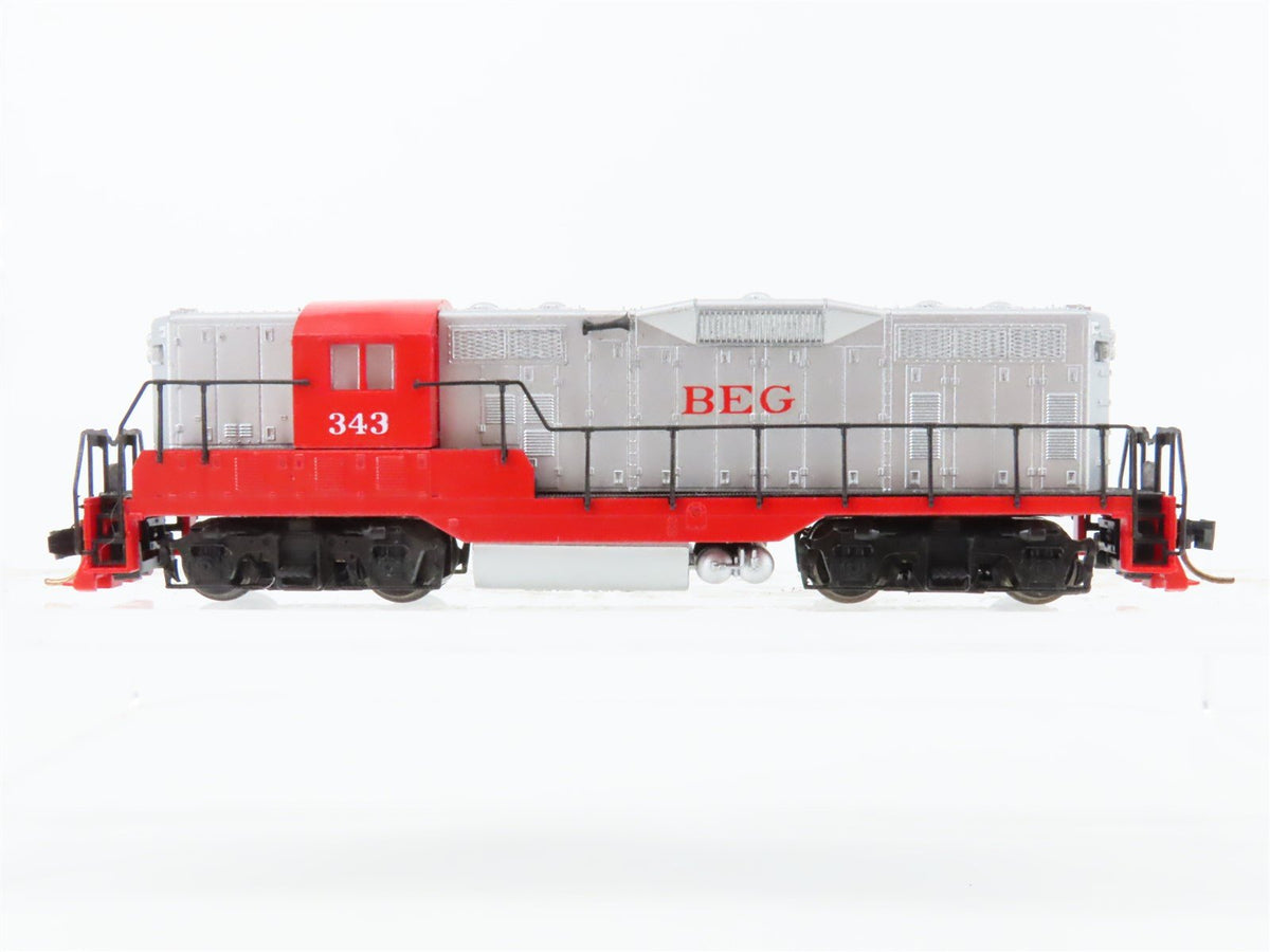 N Scale Atlas BEG Railway EMD GP7 Diesel Locomotive #343- Custom