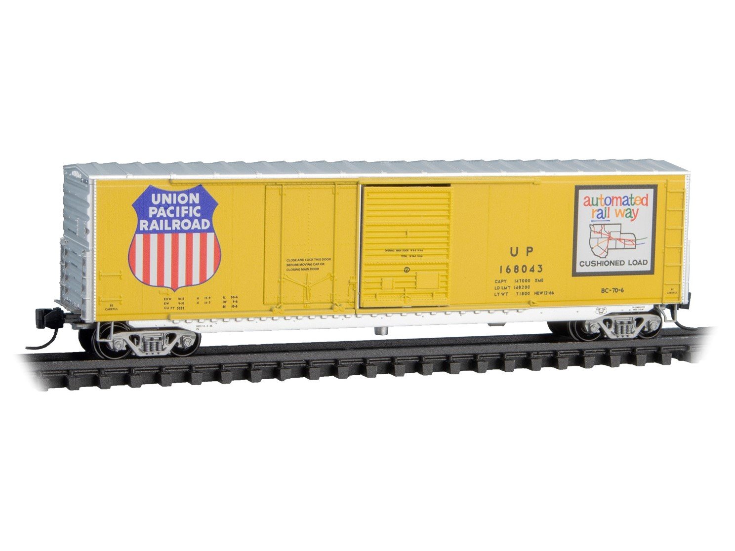 N Scale Micro-Trains MTL 07600501 UP Union Pacific 50' Box Car #168043