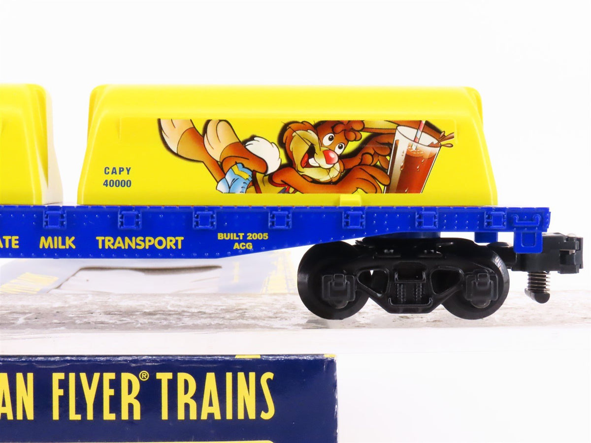 S Scale American Flyer 6-48537 Nestle Nesquik Flat Car #48537 w/ Milk Containers