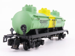 S Scale American Flyer 6-48437 GATX Gilbert Chemicals 3-Dome Tank Car 48437