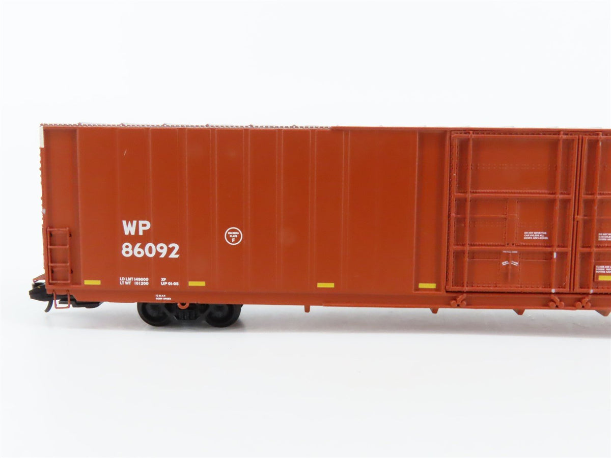 N Scale TrainWorx WP/UP Union Pacific 86&#39; Double Plug Door Box Car #86092