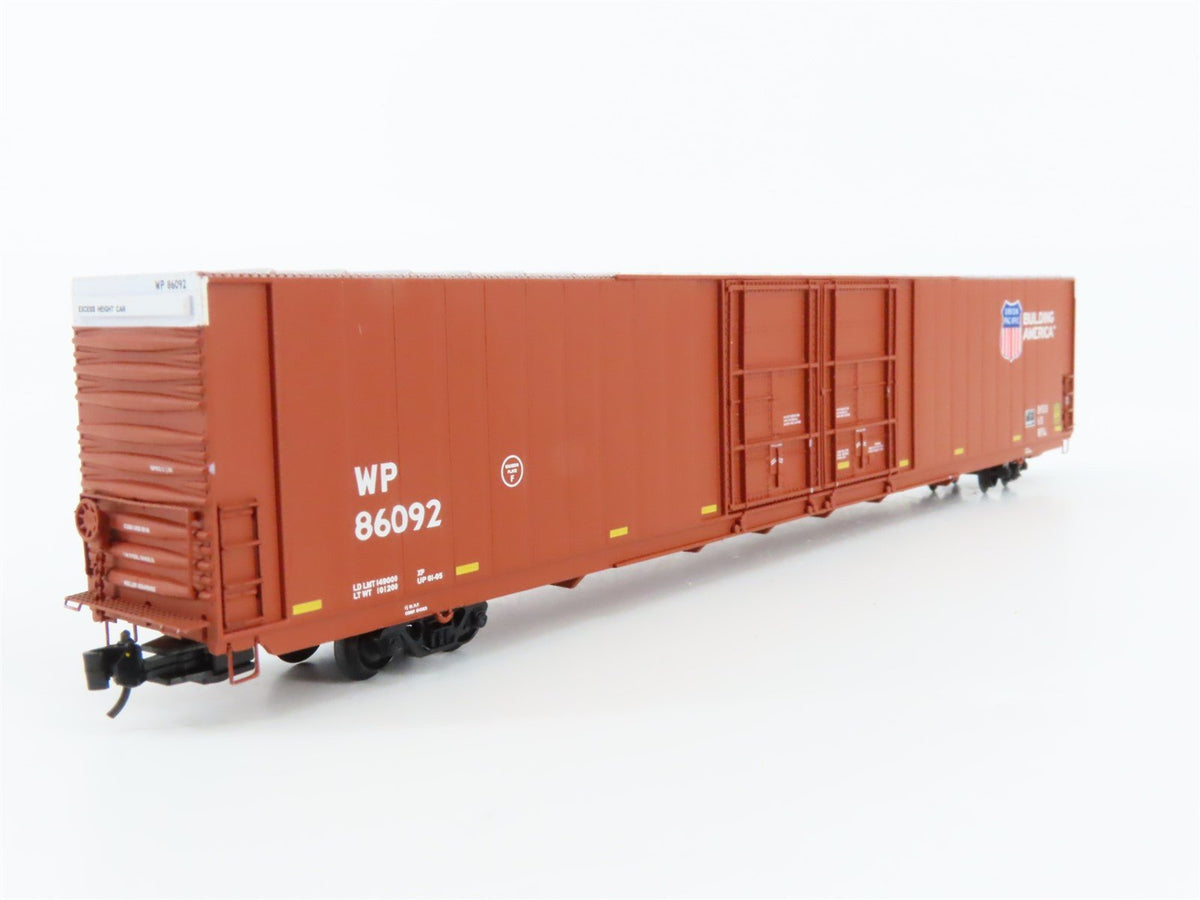 N Scale TrainWorx WP/UP Union Pacific 86&#39; Double Plug Door Box Car #86092