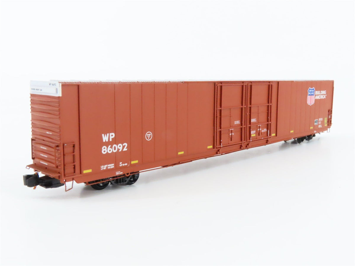 N Scale TrainWorx WP/UP Union Pacific 86&#39; Double Plug Door Box Car #86092