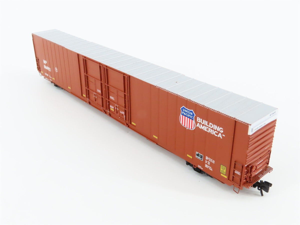 N Scale TrainWorx WP/UP Union Pacific 86&#39; Double Plug Door Box Car #86092