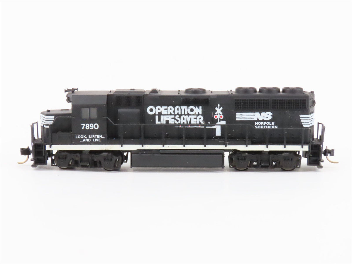 N Atlas NS Norfolk Southern &quot;Operation Lifesaver&quot; EMD GP40 Diesel #7890 - Custom