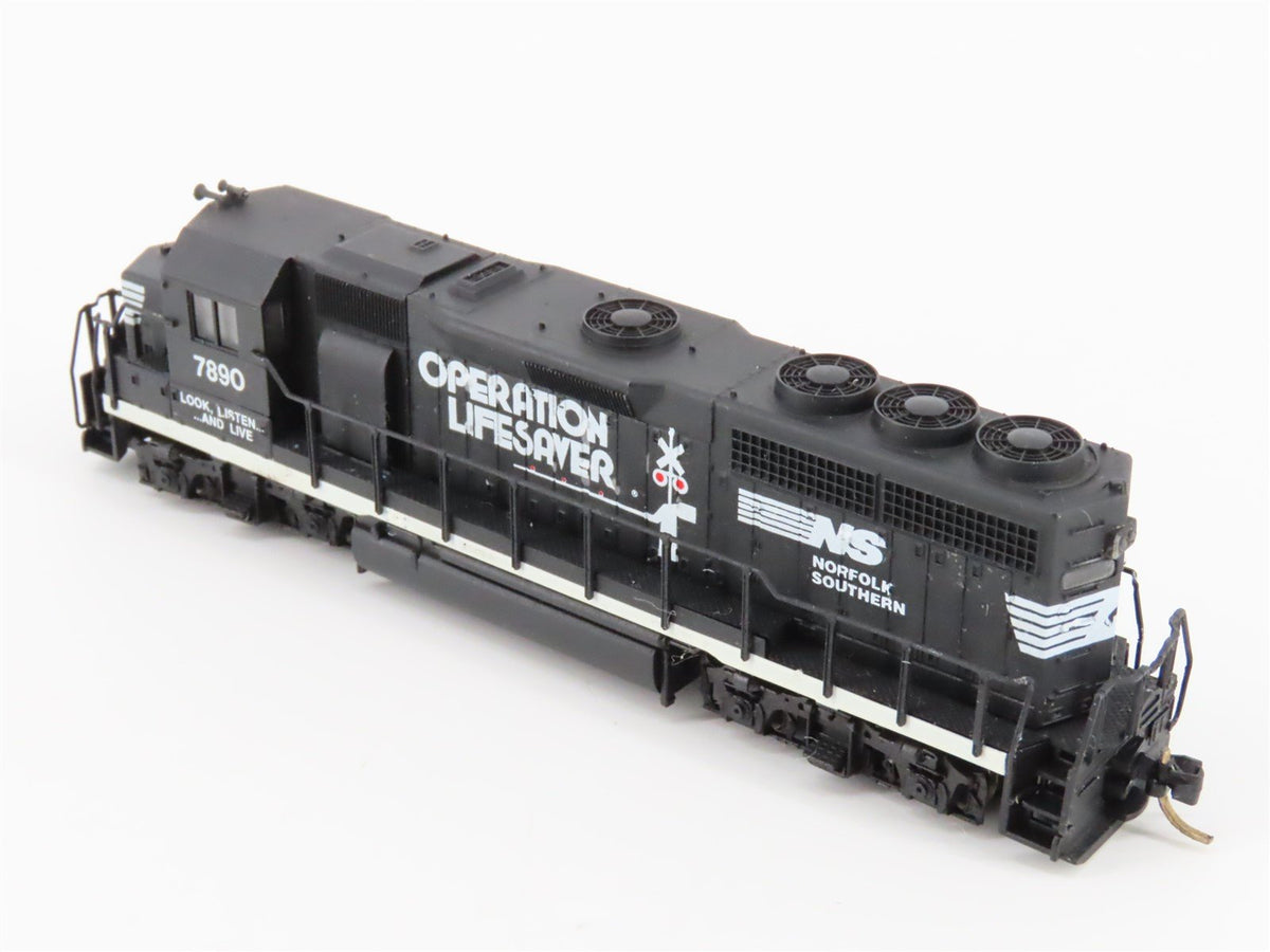 N Atlas NS Norfolk Southern &quot;Operation Lifesaver&quot; EMD GP40 Diesel #7890 - Custom