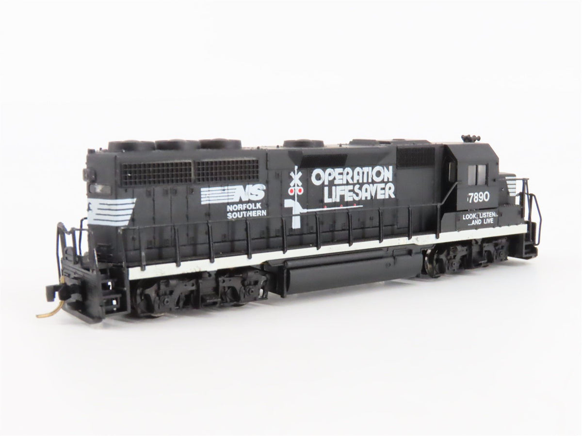 N Atlas NS Norfolk Southern &quot;Operation Lifesaver&quot; EMD GP40 Diesel #7890 - Custom