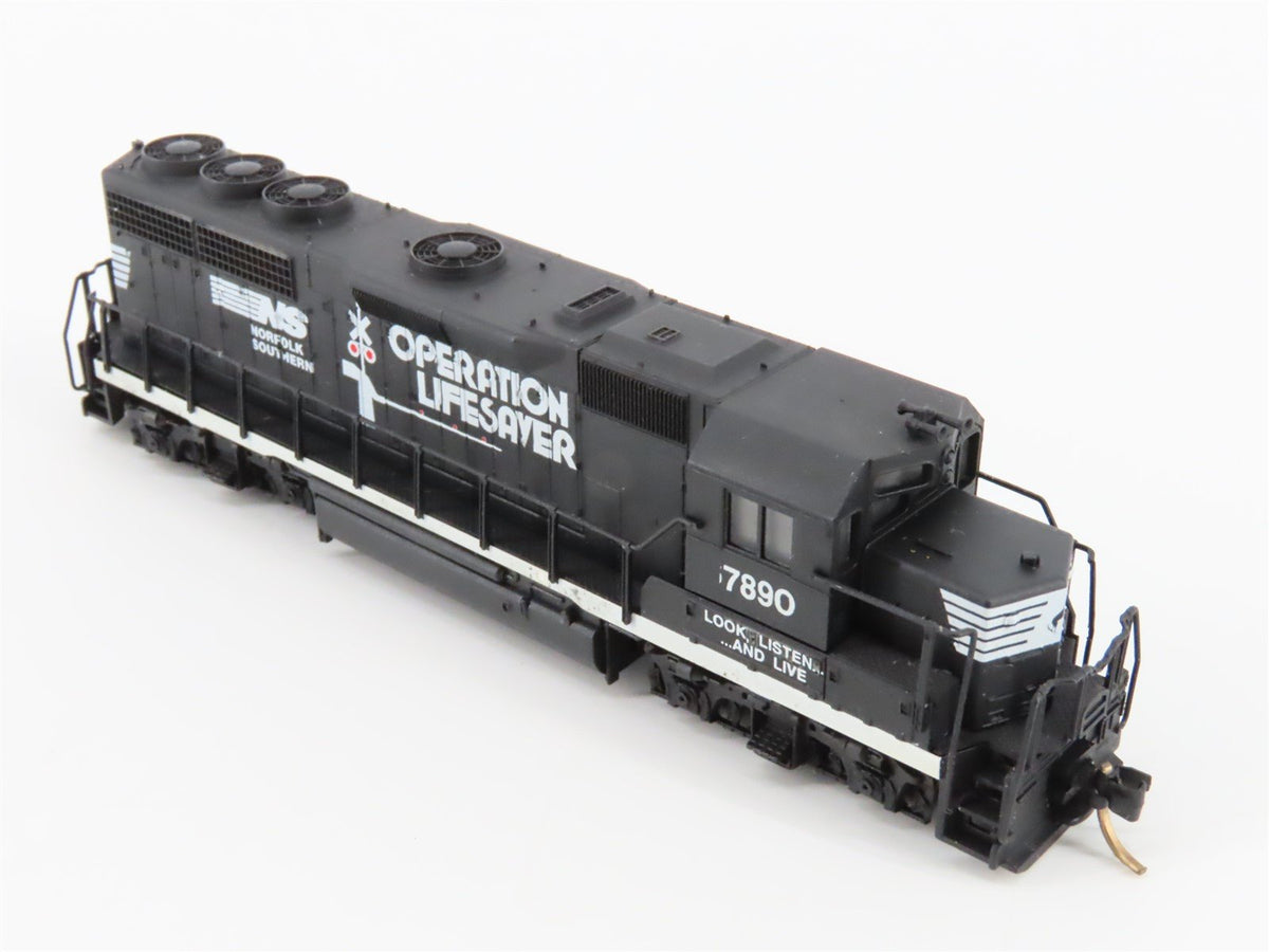 N Atlas NS Norfolk Southern &quot;Operation Lifesaver&quot; EMD GP40 Diesel #7890 - Custom