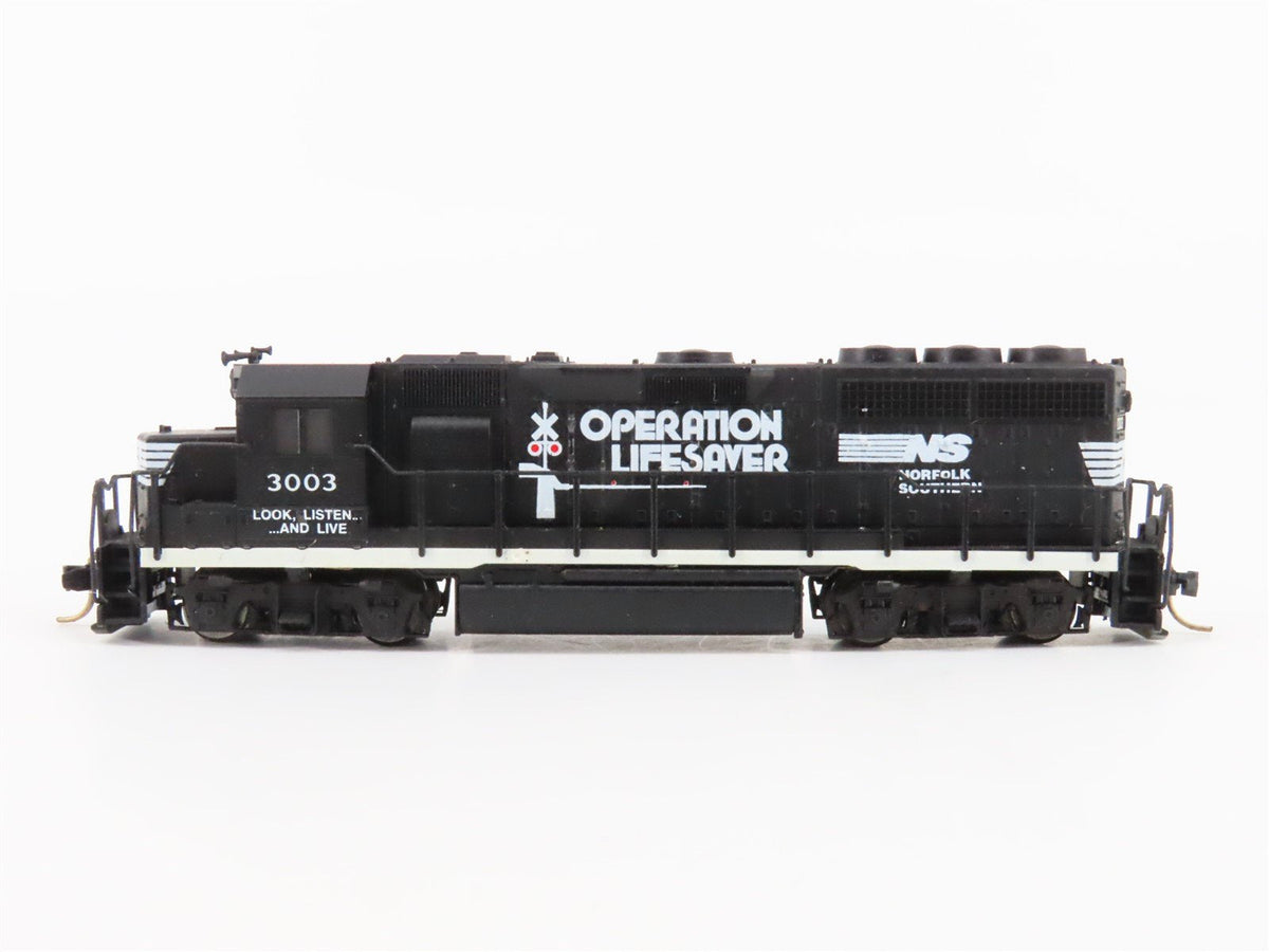 N Atlas NS Norfolk Southern &quot;Operation Lifesaver&quot; EMD GP40 Diesel #3003 - Custom