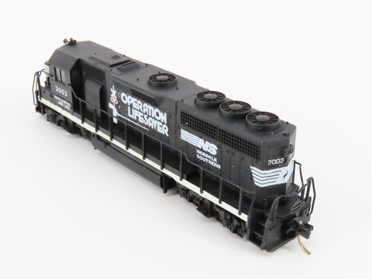 N Atlas NS Norfolk Southern &quot;Operation Lifesaver&quot; EMD GP40 Diesel #3003 - Custom