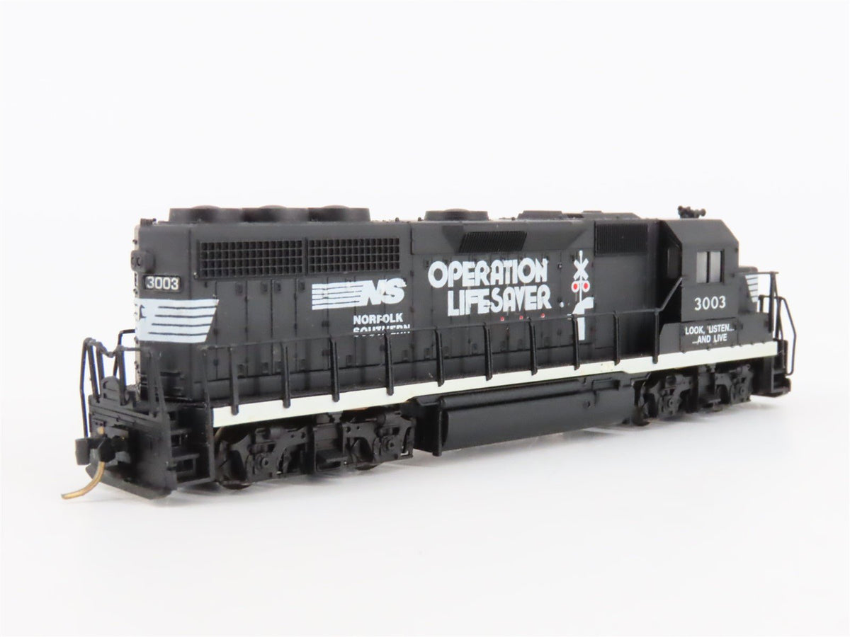 N Atlas NS Norfolk Southern &quot;Operation Lifesaver&quot; EMD GP40 Diesel #3003 - Custom