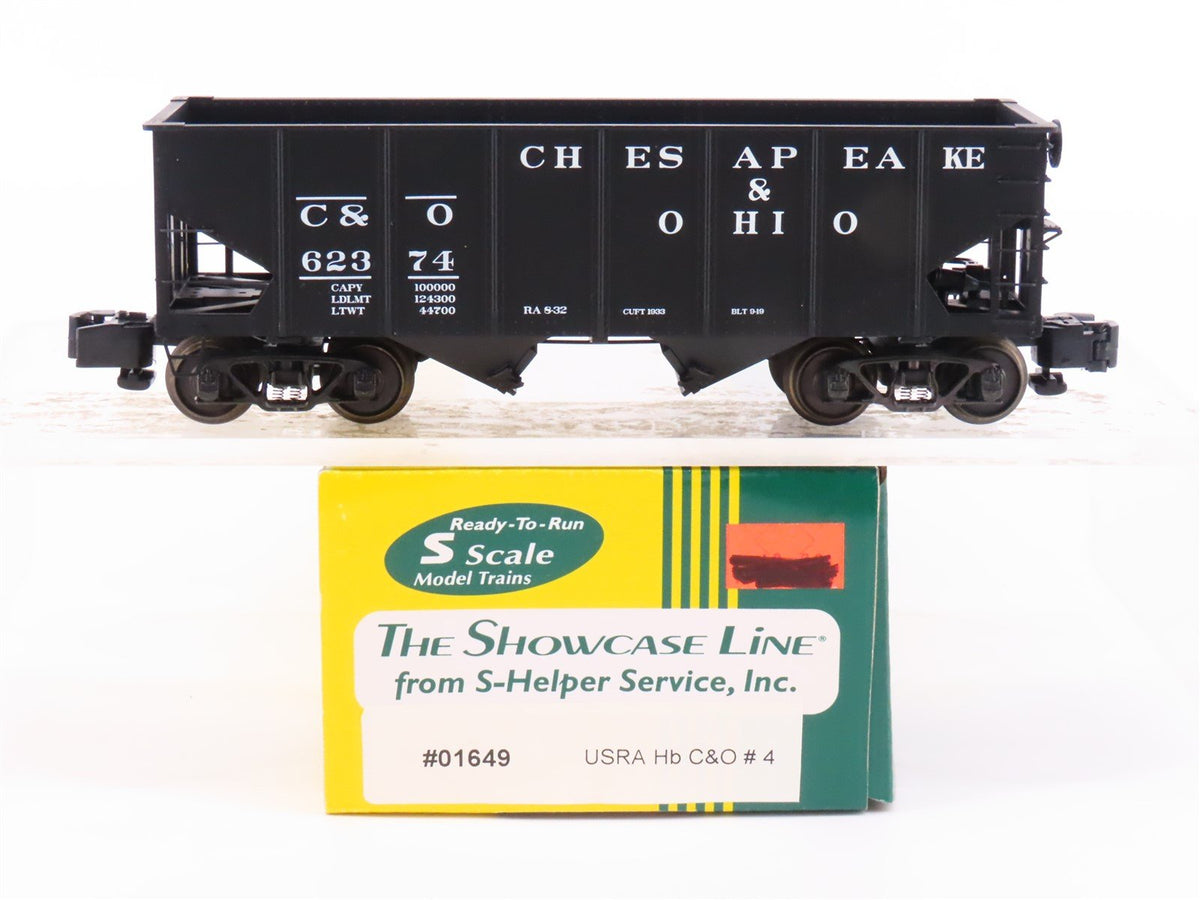 S Scale S-Helper Showcase 01649 C&amp;O Chesapeake &amp; Ohio USRA 2-Bay Hopper #62374